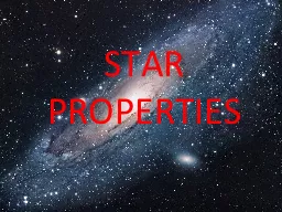 STAR PROPERTIES Contelations