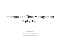 Interrupt and Time Management in µC/OS-III