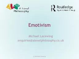Emotivism Michael Lacewing