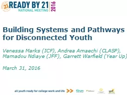 Building Systems and Pathways for Disconnected Youth
