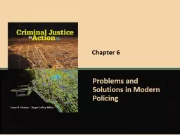 Chapter 6 Problems and Solutions in Modern Policing