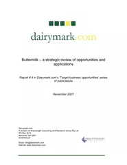 Buttermilk  a strategic review of opportunities and a