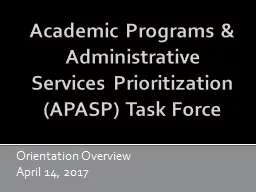 Academic Programs & Administrative Services