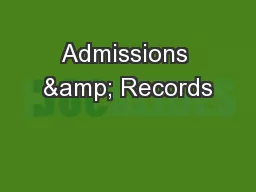 Admissions & Records
