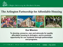 The Arlington Partnership for Affordable Housing