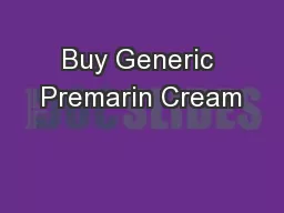 Buy Generic Premarin Cream