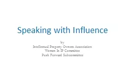 Speaking With Influence by