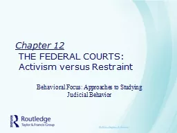 Chapter 12 THE FEDERAL COURTS: