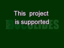 This  project is supported