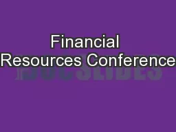 Financial Resources Conference
