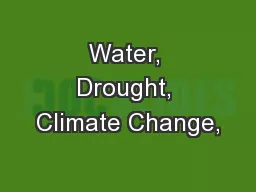 Water, Drought, Climate Change,