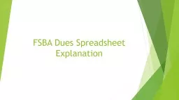 FSBA Dues Spreadsheet Explanation