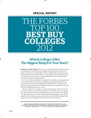 FORBES THE FORBES TOP  BEST BUY COLLEGES  Paying for