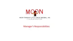 Manager’s Responsibilities