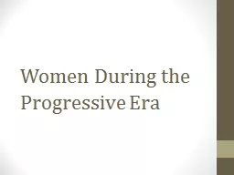 Women During the Progressive Era