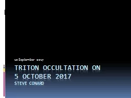 Triton Occultation on 5 October 2017