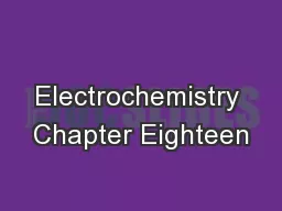 Electrochemistry Chapter Eighteen