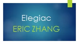 Elegiac Eric Zhang Definition
