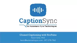 Closed Captioning with YouTube