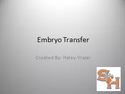 Embryo Transfer Created By: Haley