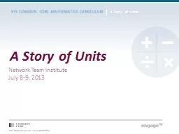 A Story of Units Network Team Institute