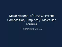 Molar Volume of Gases ,