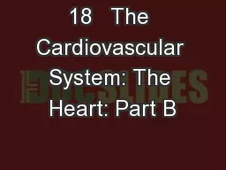 18   The Cardiovascular System: The Heart: Part B