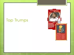 Top Trumps This Project Decide on your topic