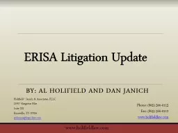 ERISA Litigation Update By: