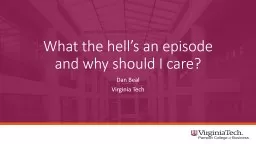What the hell’s an episode and why should I care?