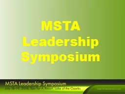 MSTA Leadership Symposium