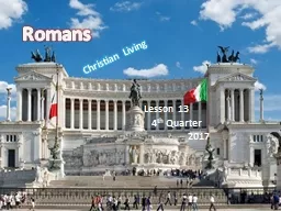 Romans Christian Living Lesson 13