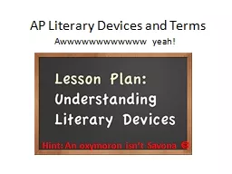 AP Literary Devices and Terms