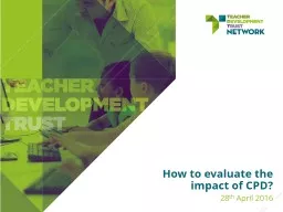 How to evaluate the impact of CPD?