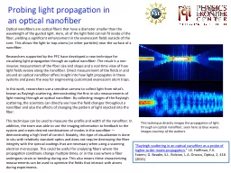 Probing light propagation in an optical