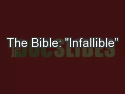 The Bible: 