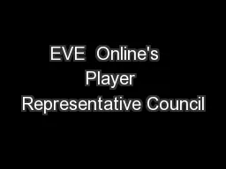 EVE  Online's   Player Representative Council