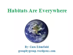 Habitats Are Everywhere By: Cara Edenfield