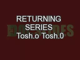 RETURNING SERIES Tosh.o Tosh.0