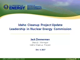 Idaho Cleanup Project Update
