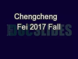 Chengcheng   Fei 2017 Fall