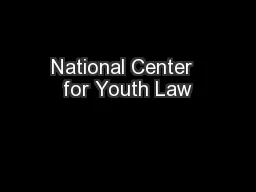 National Center  for Youth Law