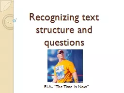 Recognizing text structure and questions