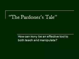 “The Pardoner’s Tale”