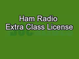 Ham Radio Extra Class License