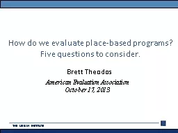 How do we evaluate place-based programs?