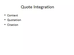Quote Integration Context