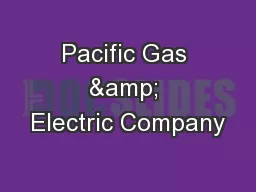 Pacific Gas & Electric Company