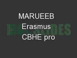 MARUEEB  Erasmus  CBHE pro