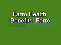 Farro Health Benefits  Farro